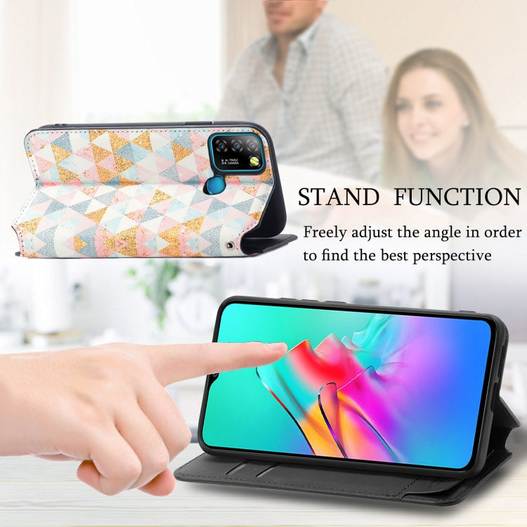 For Infinix Smart 5 Colorful Magnetic Horizontal Flip Leather Phone Case with Holder & Card Slot & Wallet