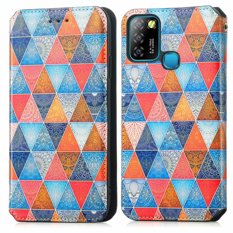 For Infinix Smart 5 Colorful Magnetic Horizontal Flip Leather Phone Case with Holder & Card Slot & Wallet