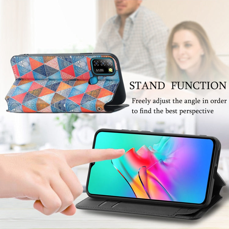 For Infinix Smart 5 Colorful Magnetic Horizontal Flip Leather Phone Case with Holder & Card Slot & Wallet