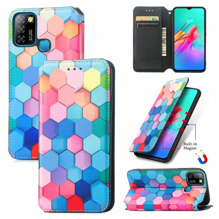 For Infinix Smart 5 Colorful Magnetic Horizontal Flip Leather Phone Case with Holder & Card Slot & Wallet
