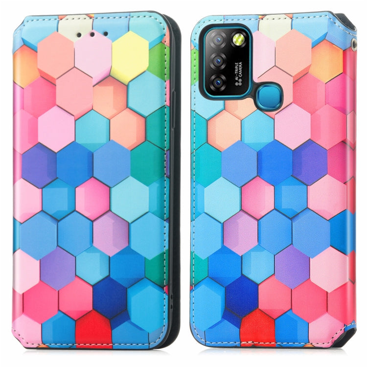 For Infinix Smart 5 Colorful Magnetic Horizontal Flip Leather Phone Case with Holder & Card Slot & Wallet