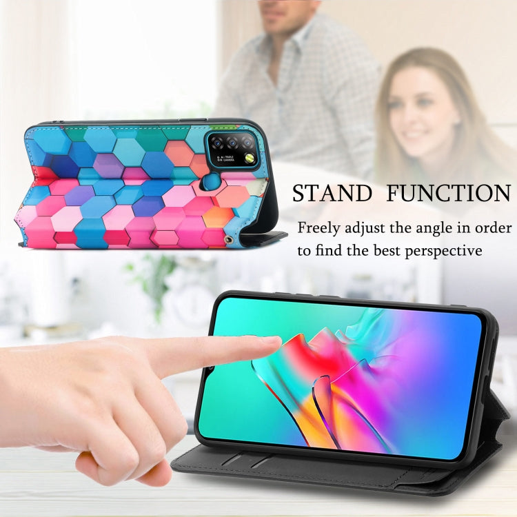 For Infinix Smart 5 Colorful Magnetic Horizontal Flip Leather Phone Case with Holder & Card Slot & Wallet