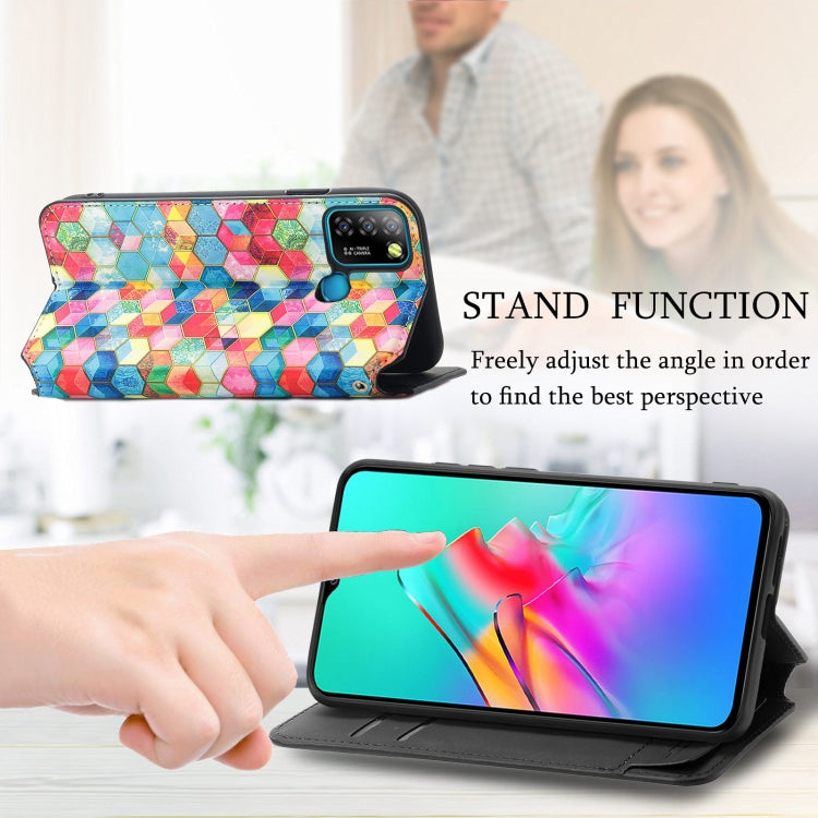 For Infinix Smart 5 Colorful Magnetic Horizontal Flip Leather Phone Case with Holder & Card Slot & Wallet