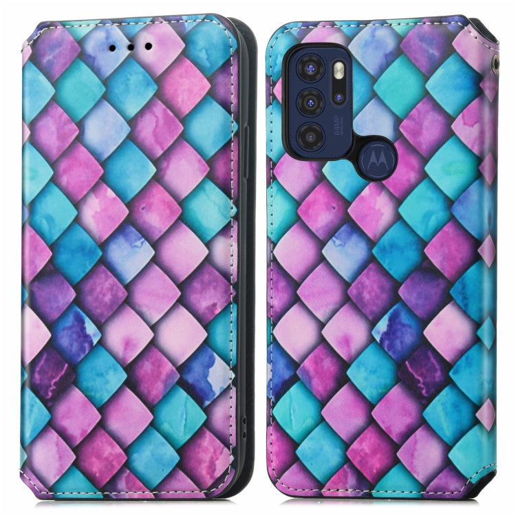For Motorola Moto G60S Colorful Magnetic Horizontal Flip Leather Phone Case with Holder & Card Slot & Wallet