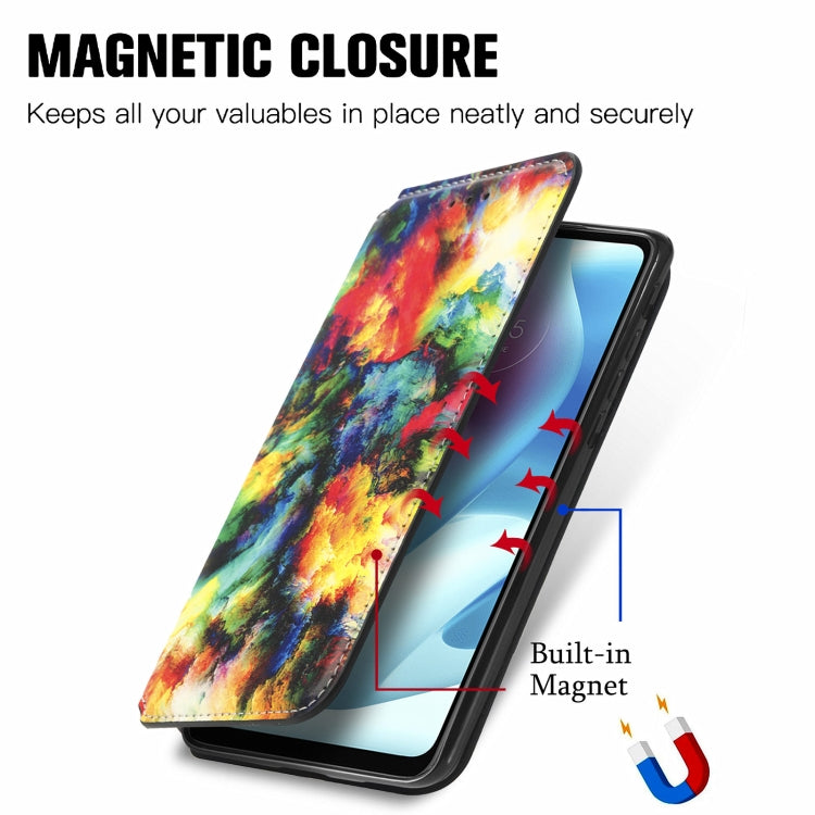 For Motorola Moto G60S Colorful Magnetic Horizontal Flip Leather Phone Case with Holder & Card Slot & Wallet