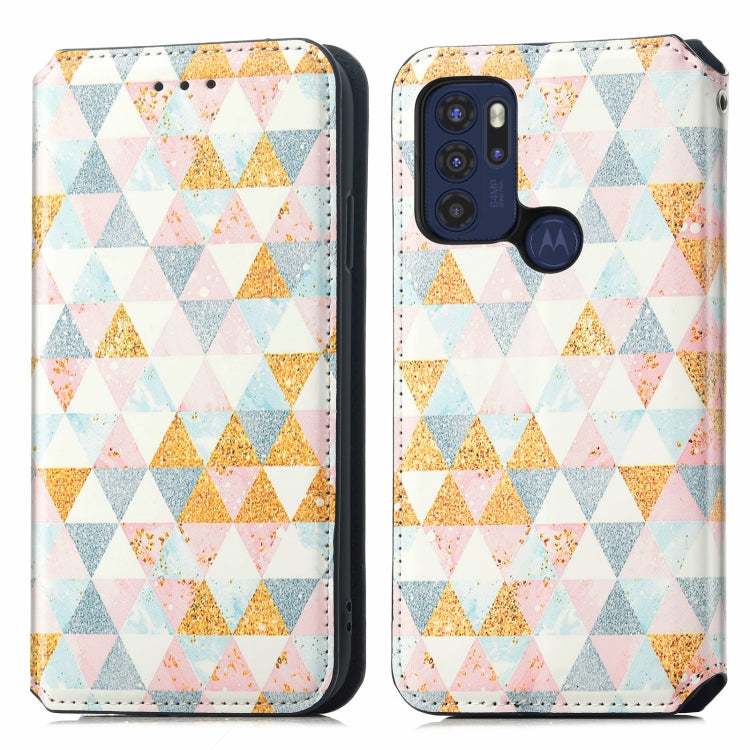 For Motorola Moto G60S Colorful Magnetic Horizontal Flip Leather Phone Case with Holder & Card Slot & Wallet