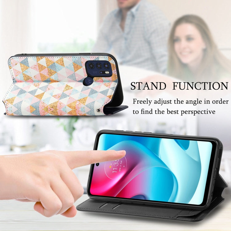 For Motorola Moto G60S Colorful Magnetic Horizontal Flip Leather Phone Case with Holder & Card Slot & Wallet