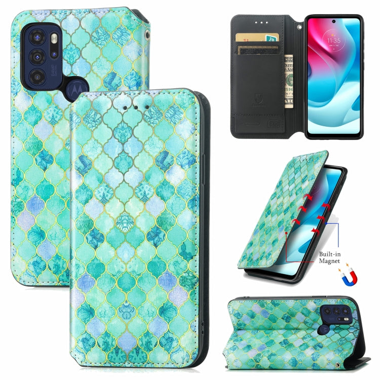 For Motorola Moto G60S Colorful Magnetic Horizontal Flip Leather Phone Case with Holder & Card Slot & Wallet
