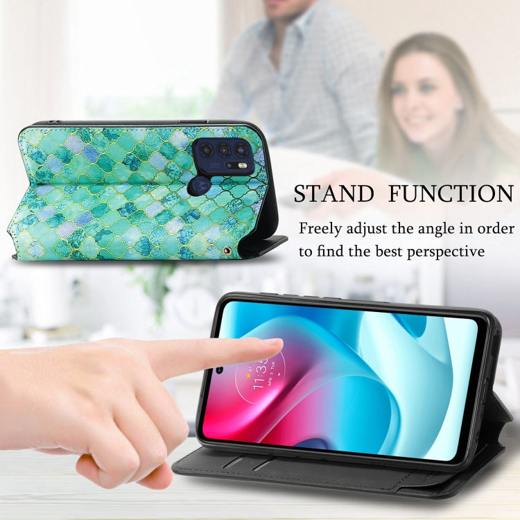 For Motorola Moto G60S Colorful Magnetic Horizontal Flip Leather Phone Case with Holder & Card Slot & Wallet