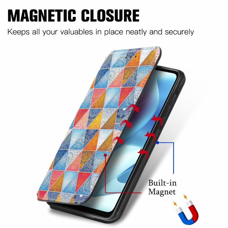For Motorola Moto G60S Colorful Magnetic Horizontal Flip Leather Phone Case with Holder & Card Slot & Wallet