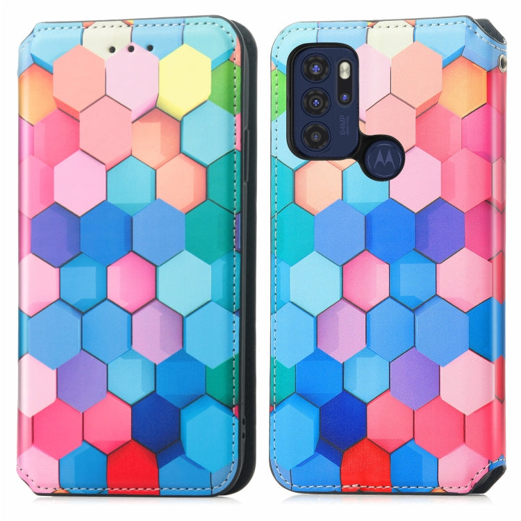 For Motorola Moto G60S Colorful Magnetic Horizontal Flip Leather Phone Case with Holder & Card Slot & Wallet