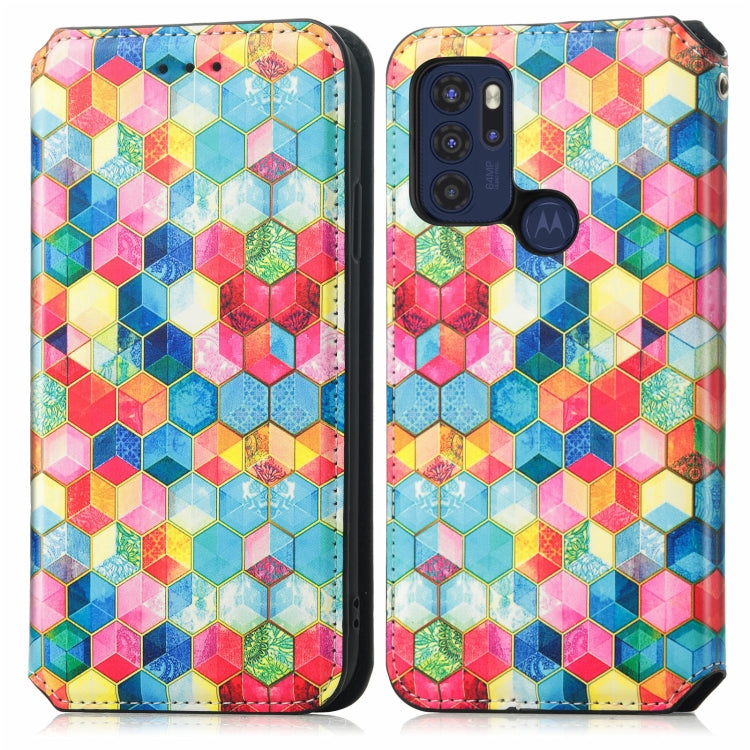 For Motorola Moto G60S Colorful Magnetic Horizontal Flip Leather Phone Case with Holder & Card Slot & Wallet