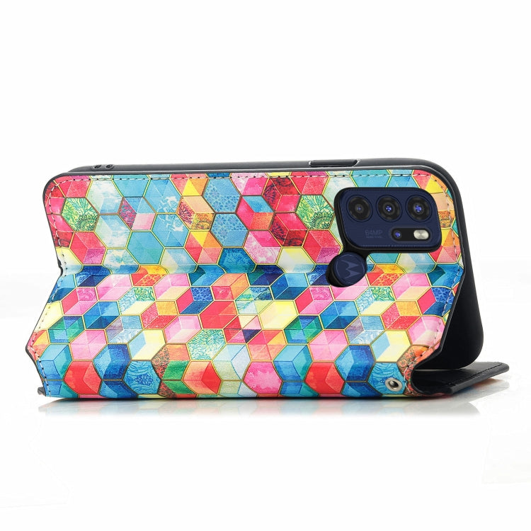 For Motorola Moto G60S Colorful Magnetic Horizontal Flip Leather Phone Case with Holder & Card Slot & Wallet