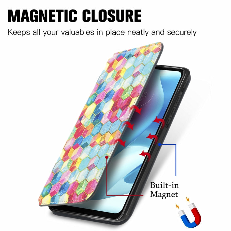 For Motorola Moto G60S Colorful Magnetic Horizontal Flip Leather Phone Case with Holder & Card Slot & Wallet