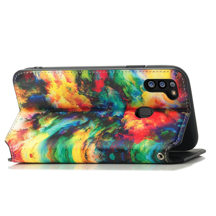 For Samsung Galaxy M21 2021 Colorful Magnetic Horizontal Flip Leather Phone Case with Holder & Card Slot & Wallet