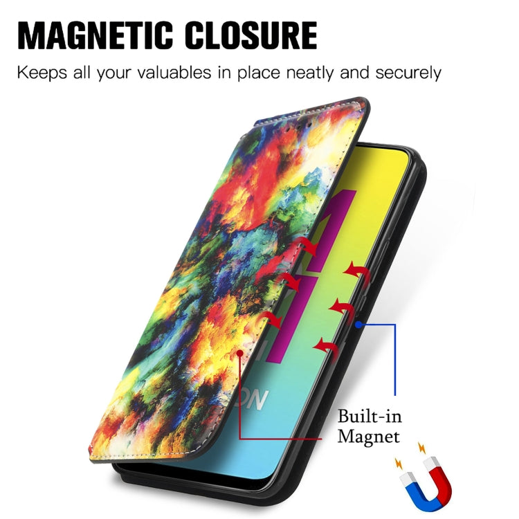 For Samsung Galaxy M21 2021 Colorful Magnetic Horizontal Flip Leather Phone Case with Holder & Card Slot & Wallet