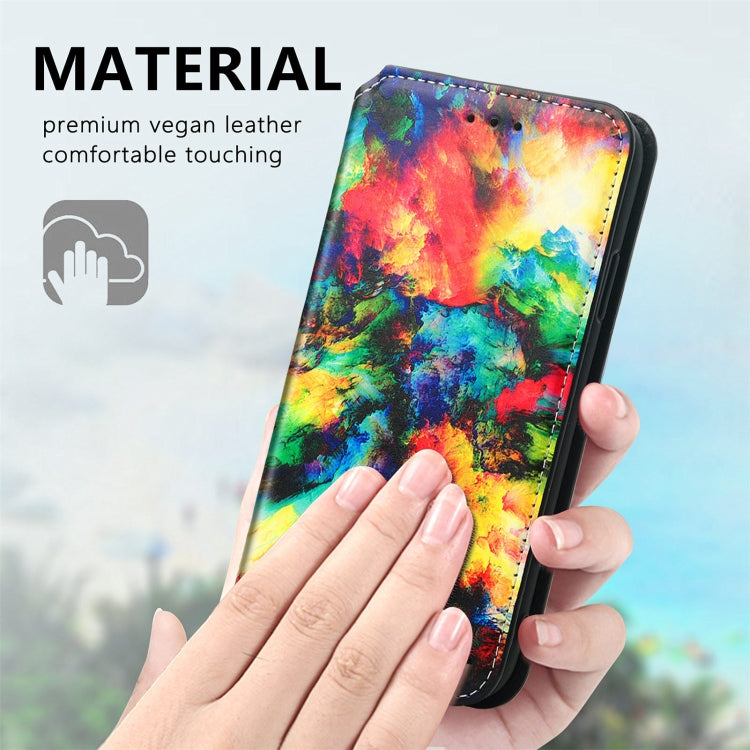 For Samsung Galaxy M21 2021 Colorful Magnetic Horizontal Flip Leather Phone Case with Holder & Card Slot & Wallet