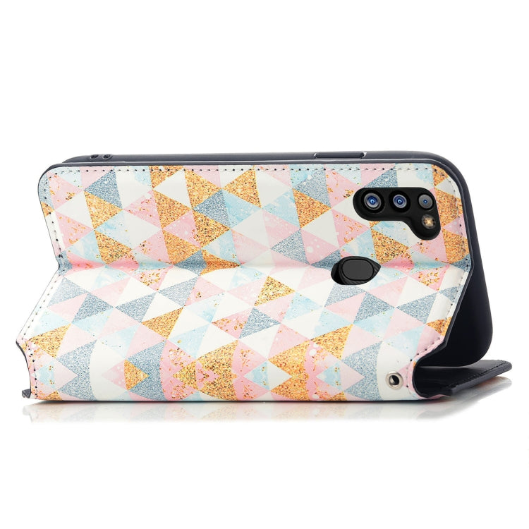 For Samsung Galaxy M21 2021 Colorful Magnetic Horizontal Flip Leather Phone Case with Holder & Card Slot & Wallet