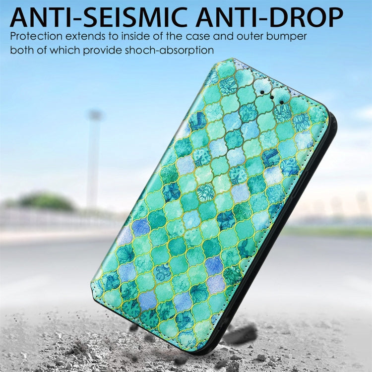 For Samsung Galaxy M21 2021 Colorful Magnetic Horizontal Flip Leather Phone Case with Holder & Card Slot & Wallet