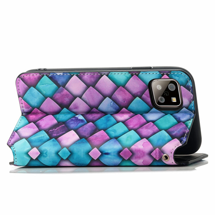 For Sharp Aquos Sense 6 Colorful Magnetic Horizontal Flip Leather Phone Case with Holder & Card Slot & Wallet