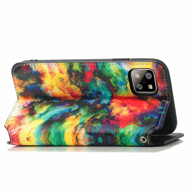 For Sharp Aquos Sense 6 Colorful Magnetic Horizontal Flip Leather Phone Case with Holder & Card Slot & Wallet