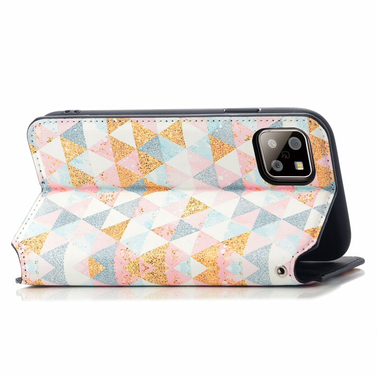 For Sharp Aquos Sense 6 Colorful Magnetic Horizontal Flip Leather Phone Case with Holder & Card Slot & Wallet