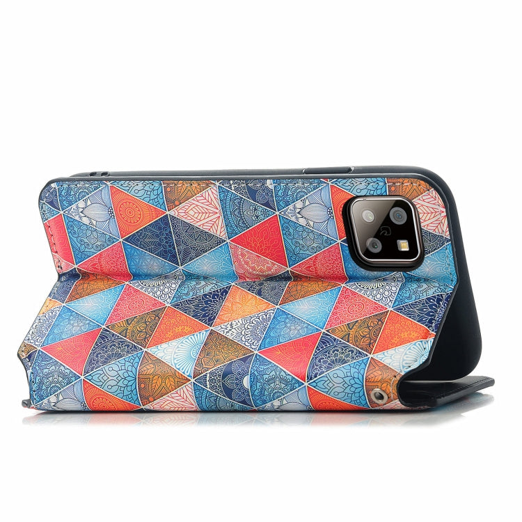 For Sharp Aquos Sense 6 Colorful Magnetic Horizontal Flip Leather Phone Case with Holder & Card Slot & Wallet