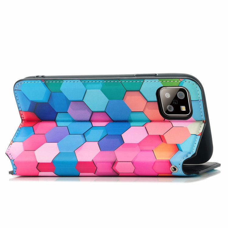 For Sharp Aquos Sense 6 Colorful Magnetic Horizontal Flip Leather Phone Case with Holder & Card Slot & Wallet