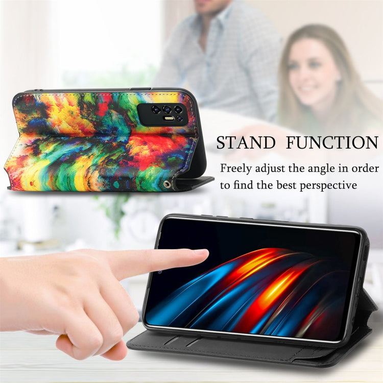 For Tecno Pova 2 Colorful Magnetic Horizontal Flip Leather Phone Case with Holder & Card Slot & Wallet