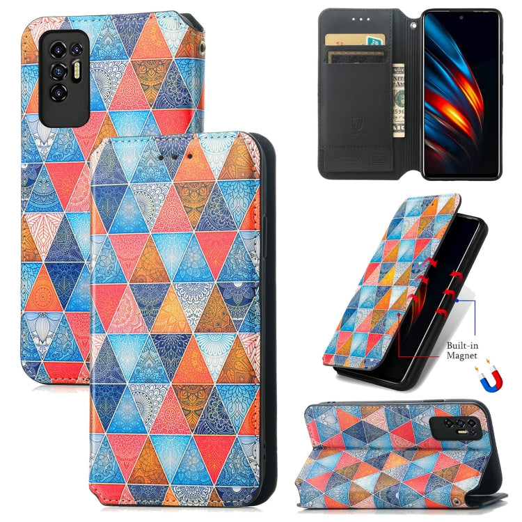 For Tecno Pova 2 Colorful Magnetic Horizontal Flip Leather Phone Case with Holder & Card Slot & Wallet