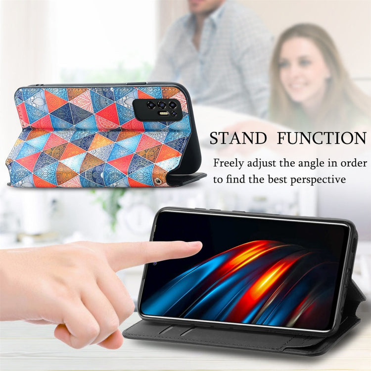 For Tecno Pova 2 Colorful Magnetic Horizontal Flip Leather Phone Case with Holder & Card Slot & Wallet