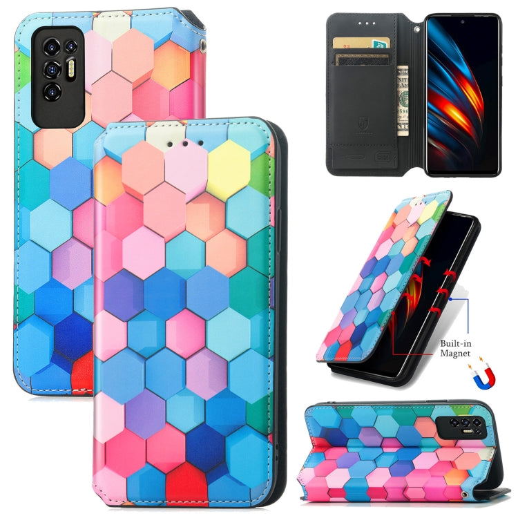 For Tecno Pova 2 Colorful Magnetic Horizontal Flip Leather Phone Case with Holder & Card Slot & Wallet