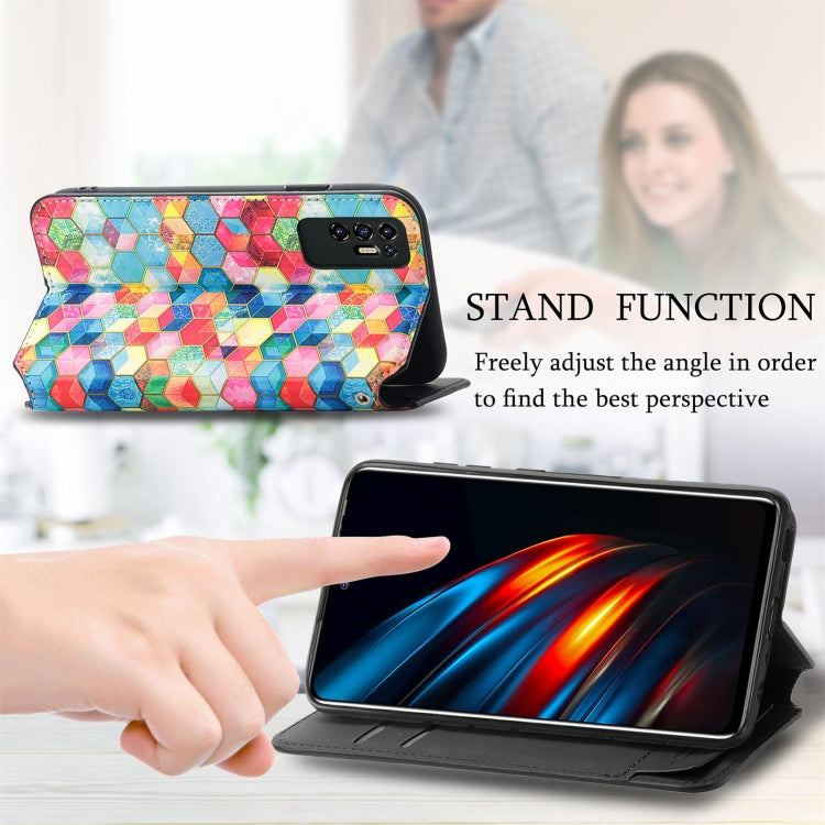 For Tecno Pova 2 Colorful Magnetic Horizontal Flip Leather Phone Case with Holder & Card Slot & Wallet