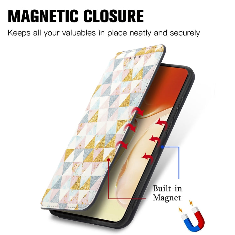 For vivo X70 Pro Colorful Magnetic Horizontal Flip Leather Phone Case with Holder & Card Slot & Wallet