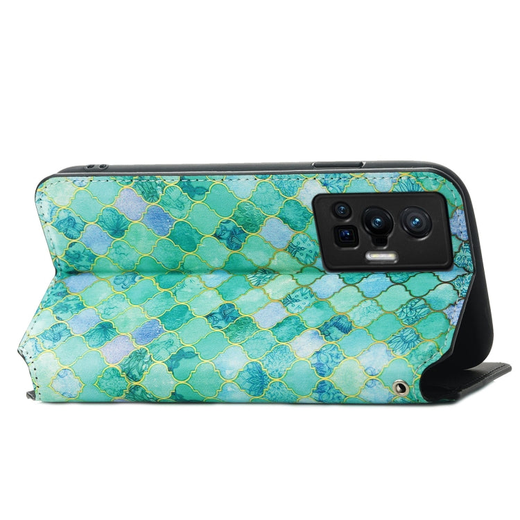 For vivo X70 Pro Colorful Magnetic Horizontal Flip Leather Phone Case with Holder & Card Slot & Wallet