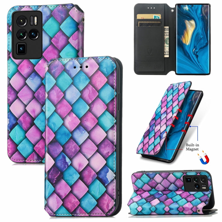 For ZTE Nubia Z30 Pro Colorful Magnetic Horizontal Flip Leather Phone Case with Holder & Card Slot & Wallet