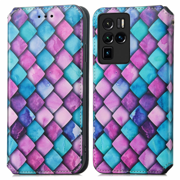 For ZTE Nubia Z30 Pro Colorful Magnetic Horizontal Flip Leather Phone Case with Holder & Card Slot & Wallet