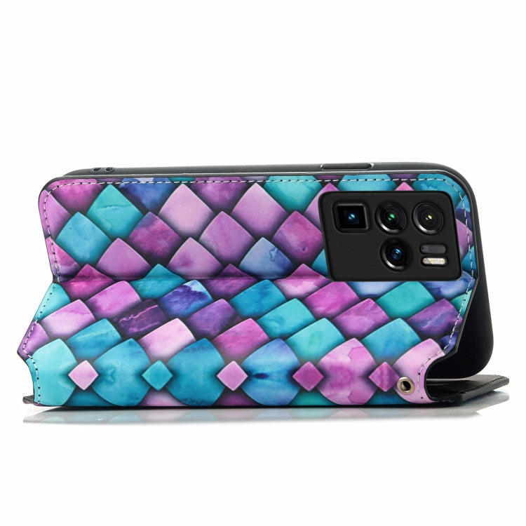 For ZTE Nubia Z30 Pro Colorful Magnetic Horizontal Flip Leather Phone Case with Holder & Card Slot & Wallet