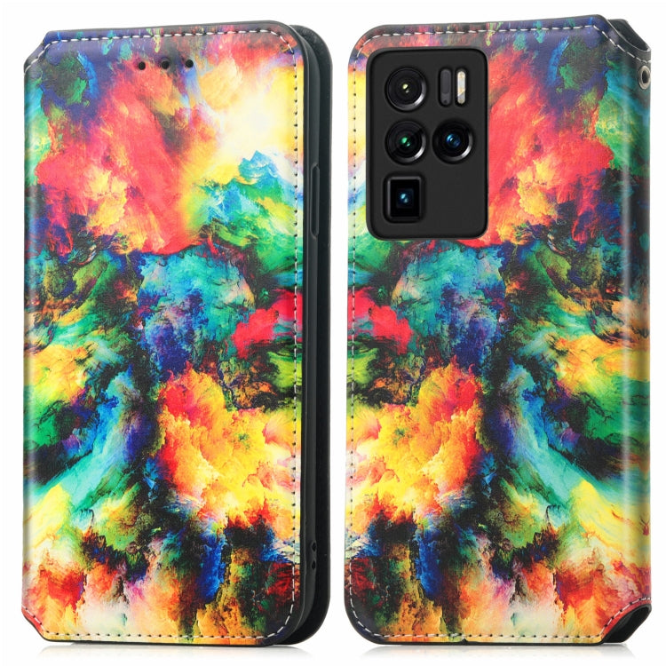 For ZTE Nubia Z30 Pro Colorful Magnetic Horizontal Flip Leather Phone Case with Holder & Card Slot & Wallet