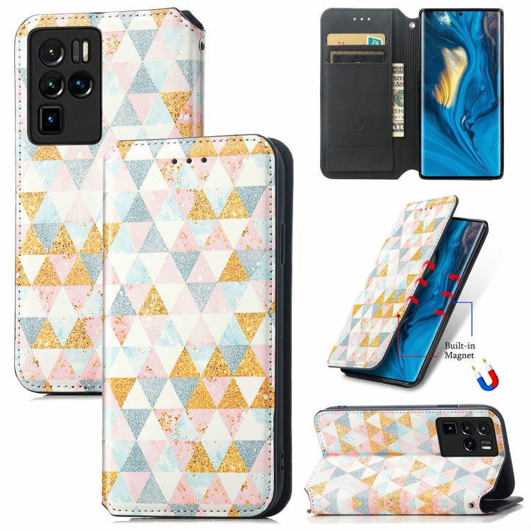 For ZTE Nubia Z30 Pro Colorful Magnetic Horizontal Flip Leather Phone Case with Holder & Card Slot & Wallet