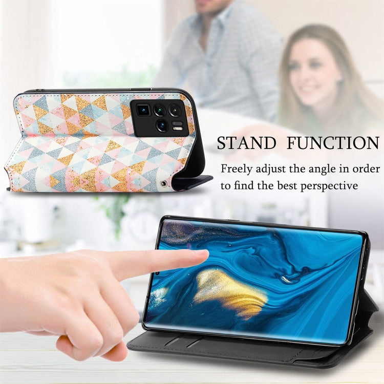 For ZTE Nubia Z30 Pro Colorful Magnetic Horizontal Flip Leather Phone Case with Holder & Card Slot & Wallet