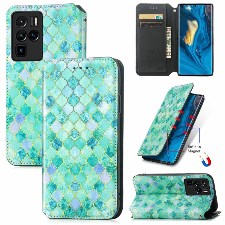 For ZTE Nubia Z30 Pro Colorful Magnetic Horizontal Flip Leather Phone Case with Holder & Card Slot & Wallet