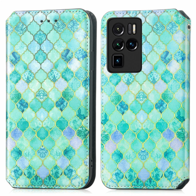 For ZTE Nubia Z30 Pro Colorful Magnetic Horizontal Flip Leather Phone Case with Holder & Card Slot & Wallet