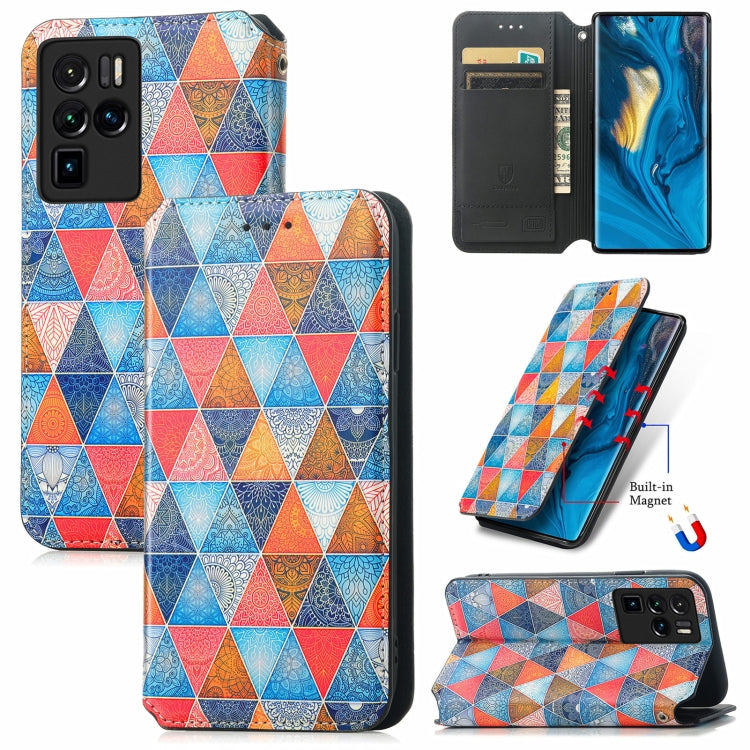 For ZTE Nubia Z30 Pro Colorful Magnetic Horizontal Flip Leather Phone Case with Holder & Card Slot & Wallet