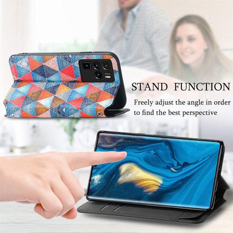 For ZTE Nubia Z30 Pro Colorful Magnetic Horizontal Flip Leather Phone Case with Holder & Card Slot & Wallet