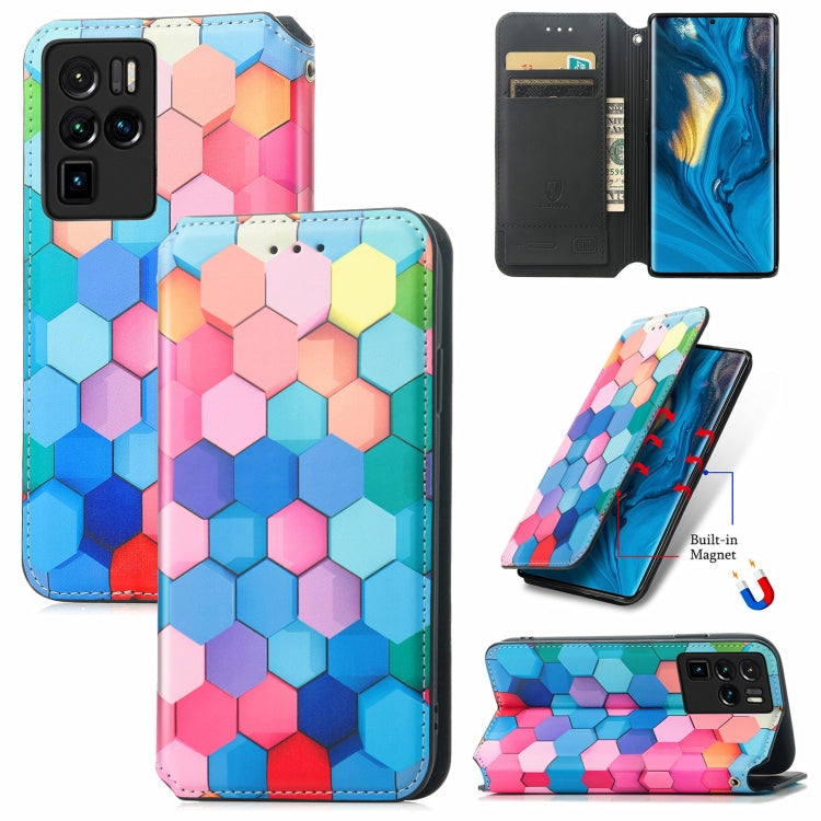 For ZTE Nubia Z30 Pro Colorful Magnetic Horizontal Flip Leather Phone Case with Holder & Card Slot & Wallet