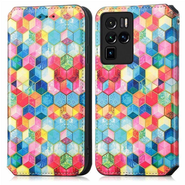 For ZTE Nubia Z30 Pro Colorful Magnetic Horizontal Flip Leather Phone Case with Holder & Card Slot & Wallet