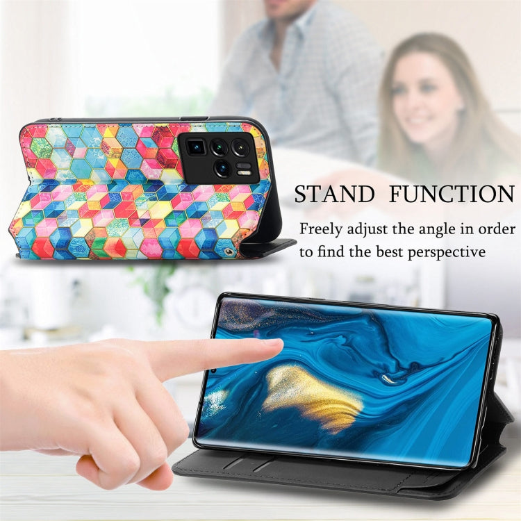 For ZTE Nubia Z30 Pro Colorful Magnetic Horizontal Flip Leather Phone Case with Holder & Card Slot & Wallet