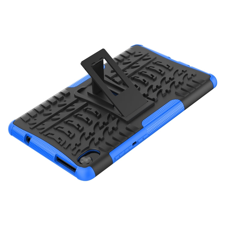 For Lenovo Tab M8 3rd Gen 8506 / M8 HD 8505 Tire Texture Shockproof TPU+PC Tablet Case with Holder