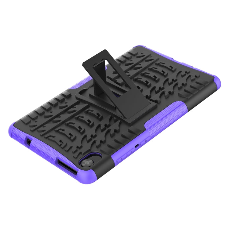 For Lenovo Tab M8 3rd Gen 8506 / M8 HD 8505 Tire Texture Shockproof TPU+PC Tablet Case with Holder